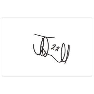 Signed Joe Newell White Card - Hibernian Autograph