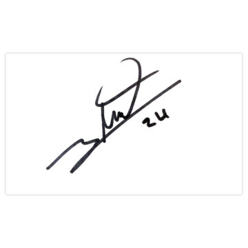 Signed Joe Nuttall White Card - Blackburn Rovers Autograph