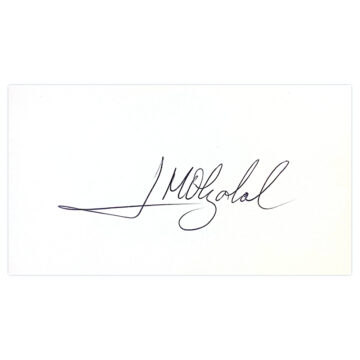 Signed Jose Maria Olazabal White Card - Golf Icon Autograph