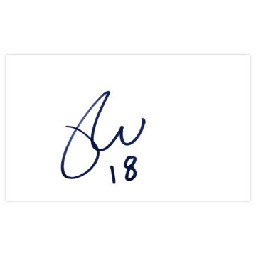 Signed Josh Law White Card - Motherwell Autograph