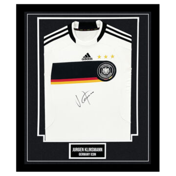 Signed Jurgen Klinsmann Framed Shirt - Germany Icon Autograph