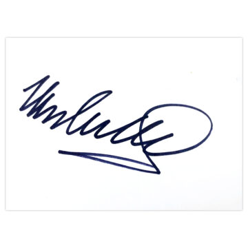 Signed Kepler Wessels White Card - South Africa Cricket Autograph