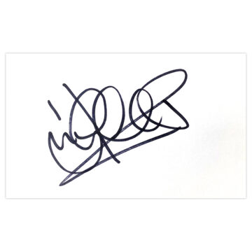 Signed Kevin Gallacher White Card - Blackburn Rovers Autograph