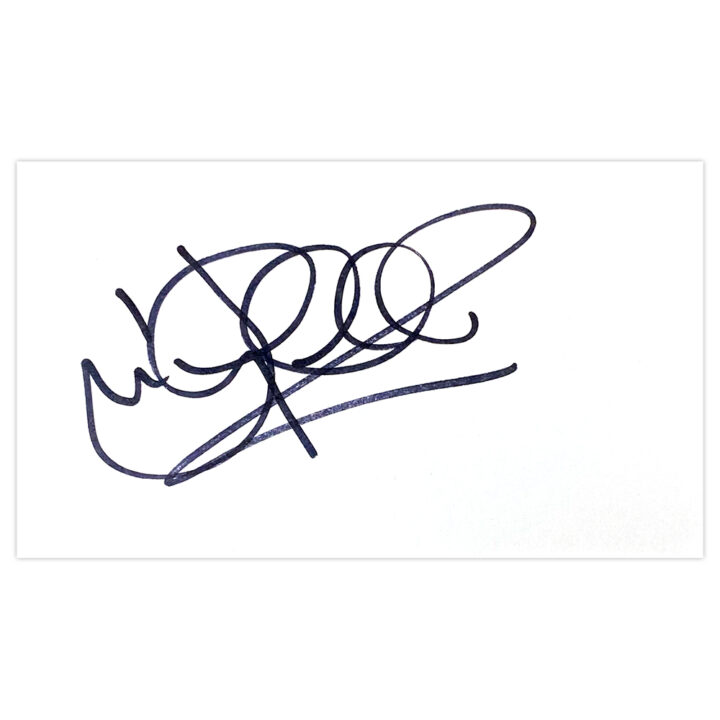 Signed Kevin Gallacher White Card - Scotland Autograph