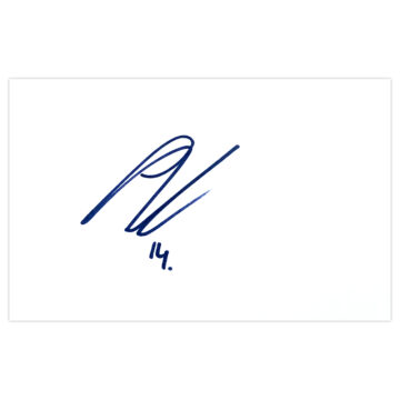 Signed Lars Veldwijk White Card - Nottingham Forest Autograph