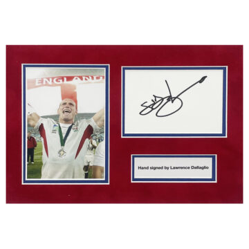 Signed Lawrence Dallaglio Photo Display - 12x8 RWC Winner 2003