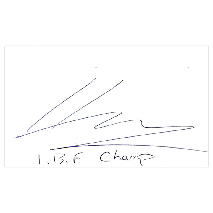 Signed Lee Haskins White Card - Boxing Icon Autograph