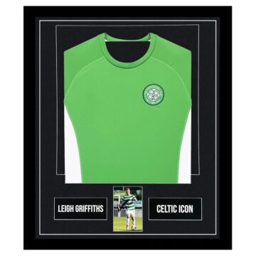 Signed Leigh Griffiths Framed Display Shirt - Celtic Icon