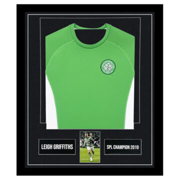 Signed Leigh Griffiths Framed Display Shirt - SPL Champion 2019