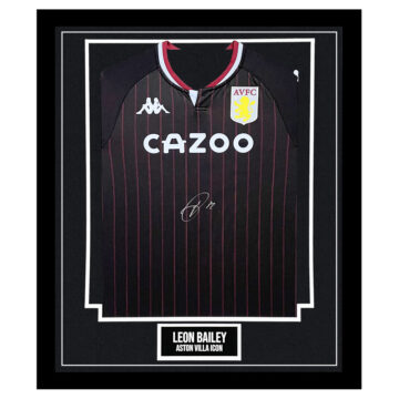 Signed Leon Bailey Framed Shirt – Aston Villa FC Icon