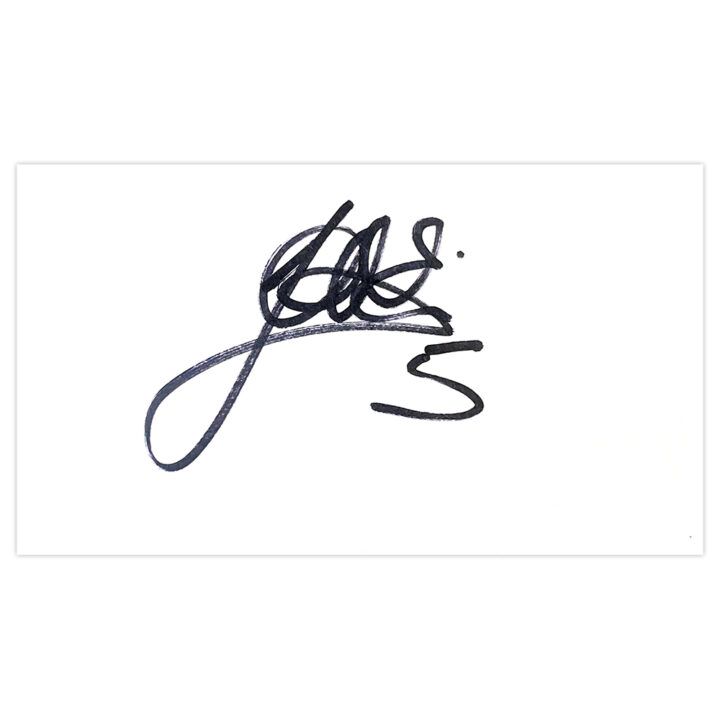 Signed Luciano Zauri White Card - Atalanta Autograph