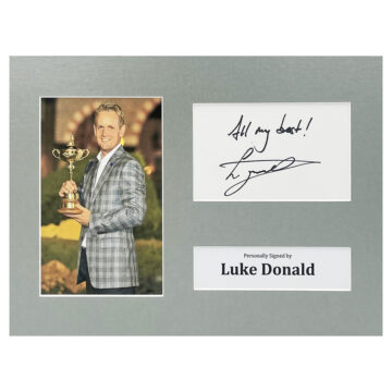 Signed Luke Donald Photo Display - 12x8 Ryder Cup Champion 2012