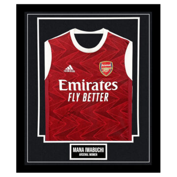 Signed Mana Iwabuchi Framed Shirt - Arsenal Women Icon