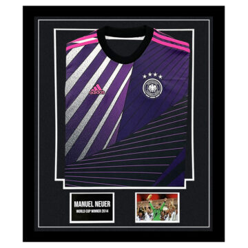 Signed Manuel Neuer Framed Display Shirt - World Cup Winner 2014