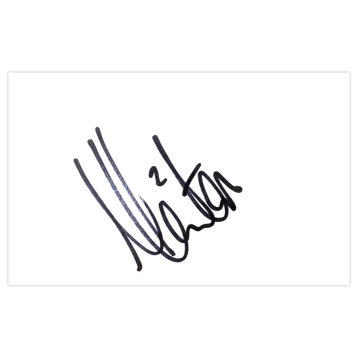 Signed Matt Lowton White Card - Burnley Icon