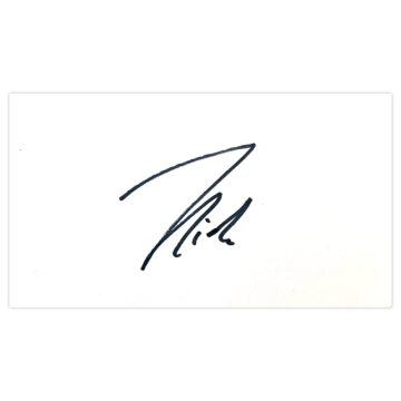 Signed Míchel Salgado White Card - Real Madrid Autograph