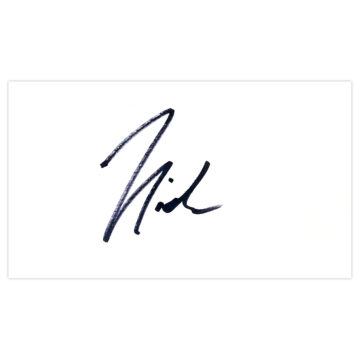 Signed Míchel Salgado White Card - Spain Autograph