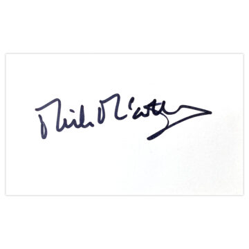 Signed Mick McCarthy White Card - Republic of Ireland Autograph