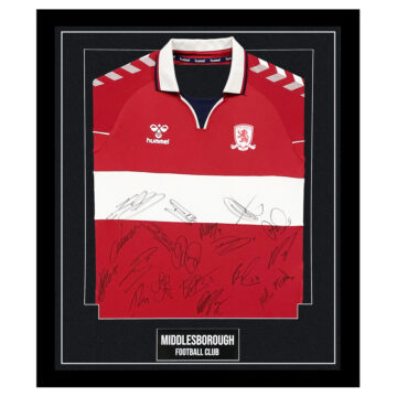 Signed Middlesbrough FC Framed Shirt - Championship Squad