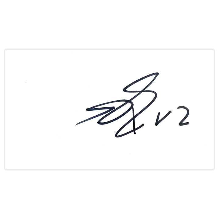 Signed Muhamed Besic White Card - Everton Autograph