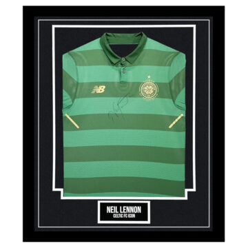 Signed Neil Lennon Framed Away Shirt – Celtic FC Icon