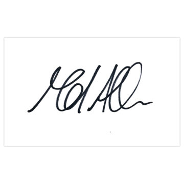 Signed Nigel Adkins White Card - Southampton FC Autograph