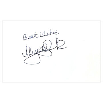 Signed Nigel Spink White Card - Aston Villa FC Autograph