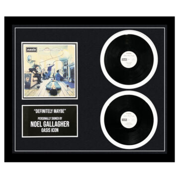 Signed Noel Gallagher Framed Display - Oasis Definitely Maybe Vinyl