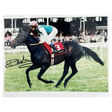 Signed Olivier Peslier Photo - 10x8 Horse Racing Icon