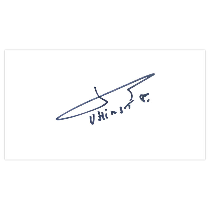 Signed Paul Van Himst White Card - Anderlecht Autograph