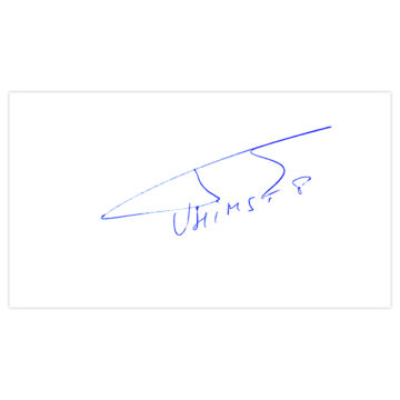 Signed Paul Van Himst White Card - Anderlecht Icon Autograph