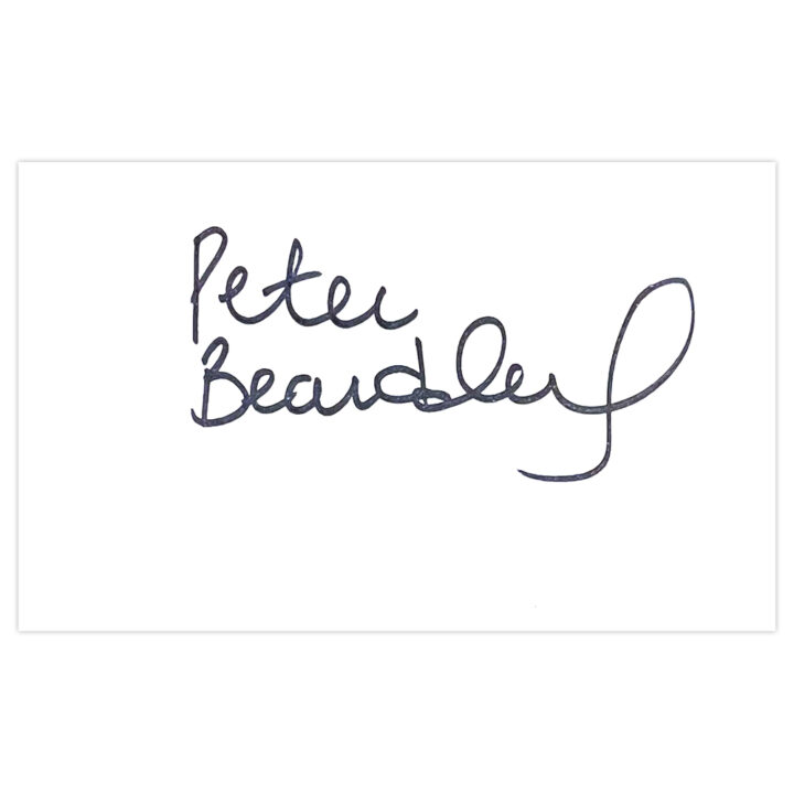 Signed Peter Beardsley White Card - England Autograph