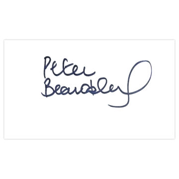 Signed Peter Beardsley White Card - Liverpool Autograph