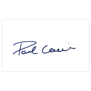 Signed Peter Lawrie White Card - Golf Autograph