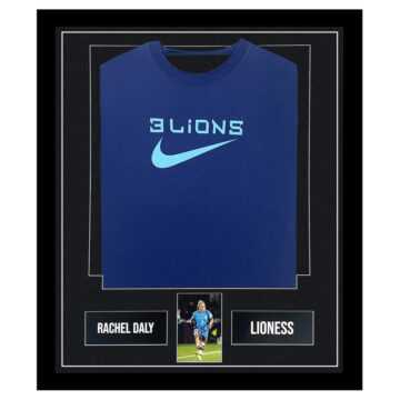 Signed Rachel Daly Framed Display Shirt - Lioness Icon