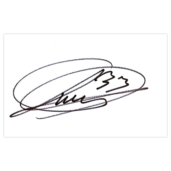 Signed Ramon Nunez White Card - Leeds United Autograph