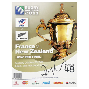 Signed Richie McCaw Programme - Rugby World Cup Final 2011