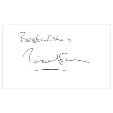 Signed Robert Fleck White Card - Glasgow Rangers Autograph