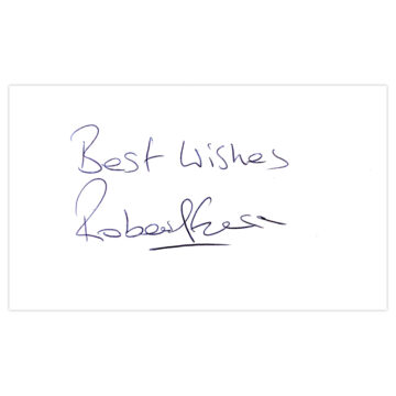 Signed Robert Fleck White Card - Glasgow Rangers Icon Autograph