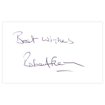 Signed Robert Fleck White Card - Norwich City Autograph