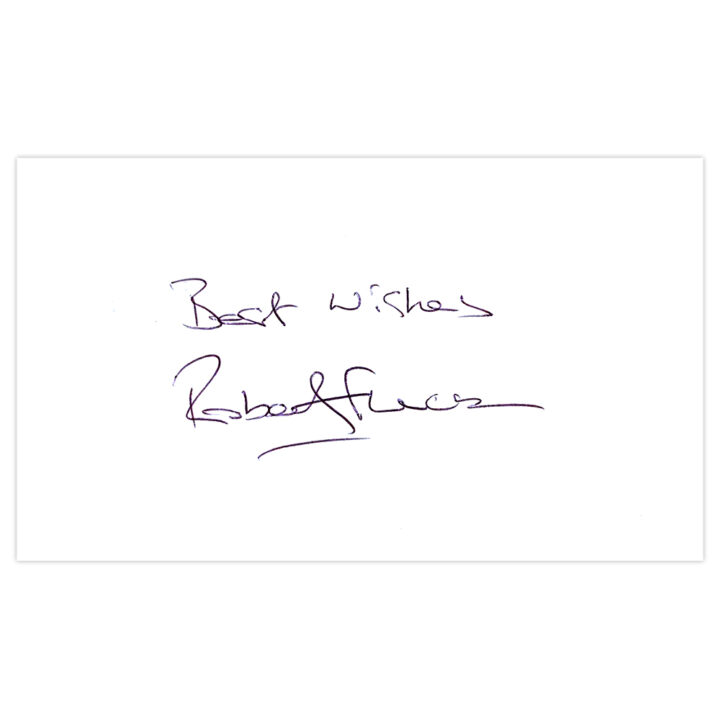 Signed Robert Fleck White Card - Norwich City Icon Autograph