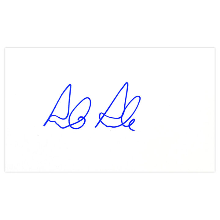 Signed Robert Rock White Card - Golf Autograph