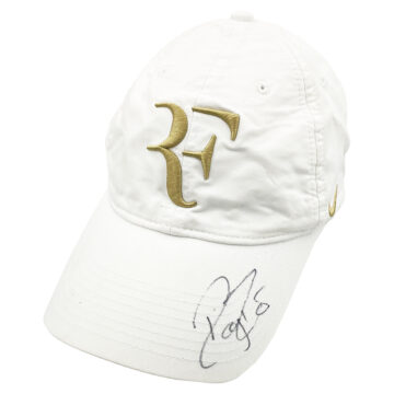 Signed Roger Federer Cap - 8 x Wimbledon Champion