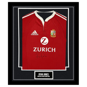 Signed Ryan Jones Framed Shirt - British & Irish Lions Icon