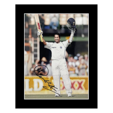 Signed Sachin Tendulkar Photo Display 12x10 - India Cricket Icon