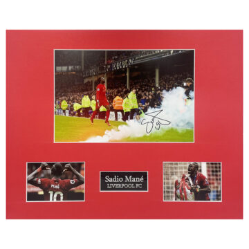 Signed Sadio Mane Photo Display - 20x16 Liverpool FC Icon