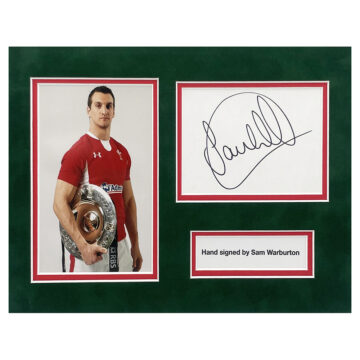 Signed Sam Warburton Photo Display - 12x8 Wales Rugby Icon