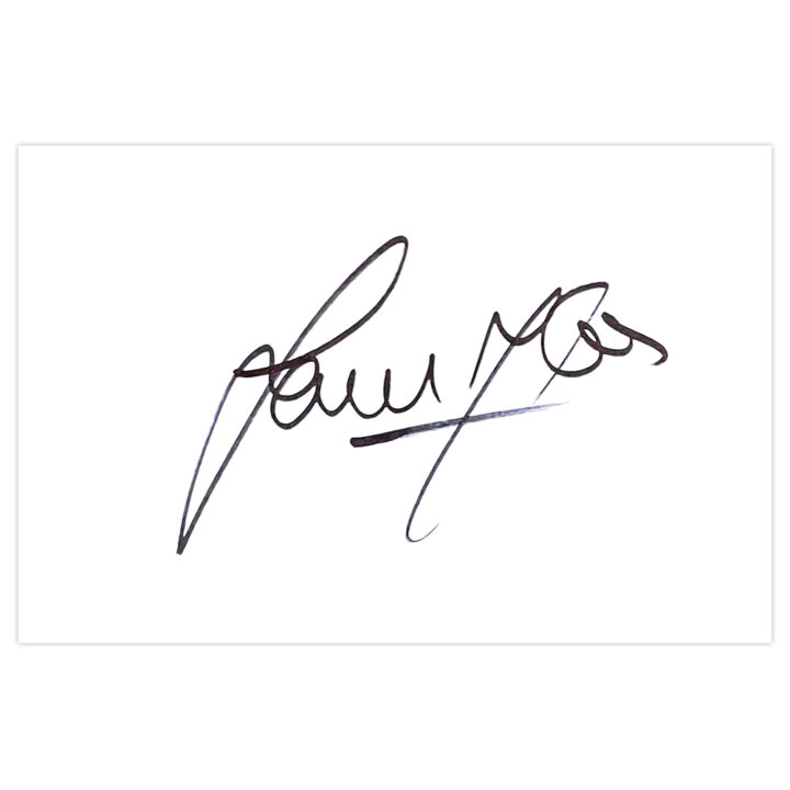 Signed Sammy Lee White Card - England Autograph