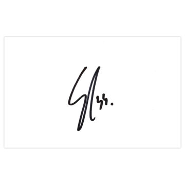 Signed Sebastian Polter White Card - QPR Autograph