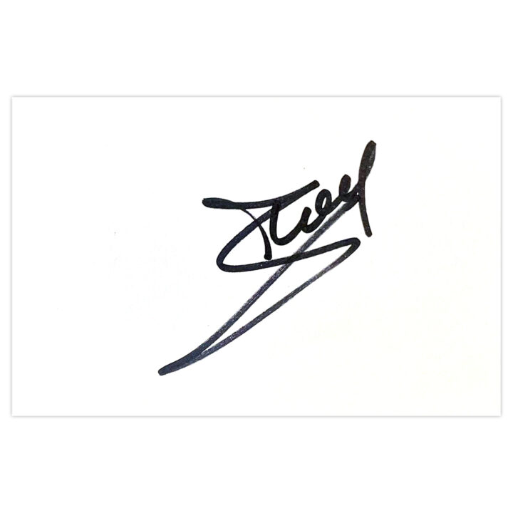 Signed Stefano Fiore White Card - Lazio Autograph